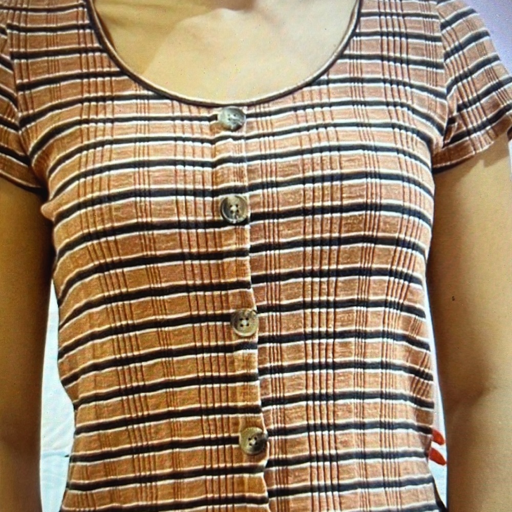 American Eagle top Striped Short Sleeve XL Brandy Melville abercrombie‎ aerie